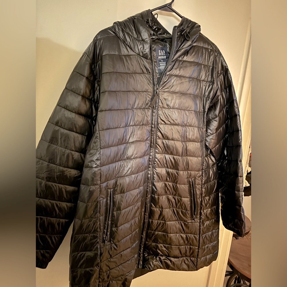 GAP recycled long puffy coat